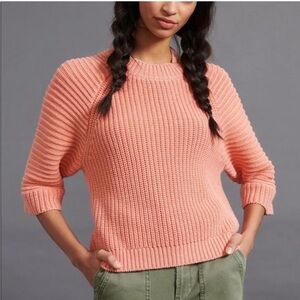 Anthropologie Maeve Mackenzie Pink Sweater, X-Small oversized